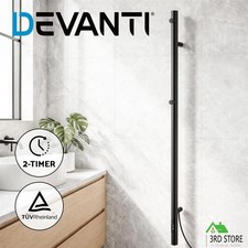 Devanti Heated Towel Rail with Timer Vertical Electric Heater Warmer Rack Black Heated Towel Rail price