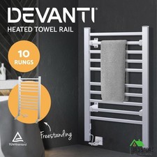 Devanti Heated Towel Rail Rack Bathroom Aluminum Electric Rails Warmer Clothes 1 Heated Towel Rail price