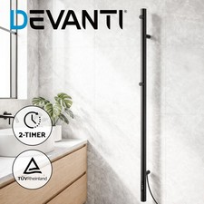 Devanti Heated Towel Rail with Timer Vertical Electric Heater Warmer Rack Black Heated Towel Rail price