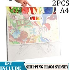 2x A4 Artwork Storage Folder Frosted Plastic Carry Case School Project Portfolio Portfolio Case price