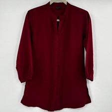 Soch Womens Red Pintuck Kurti Indian Tunic Top Size Medium Modest Traditional Modest Tunic price