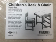 CRAFTPLANS 40444, Children's Desk & Chair instructions Children's Desk price