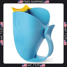 Skip Hop Moby Baby Bath Rinse Cup - Tear-Free Waterfall Rinser in Blue Baby Bath Bucket & Rinse Jug price