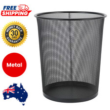 Black & White Mesh Waste Paper Basket Office Metal Dustbin Rubbish Bins Trash Rubbish Bins price