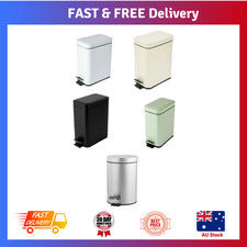 5L Bathroom Rubbish Bin Garbage Dust Waste Trash Toilet Small Slim Lid Pedal Bin Rubbish Bins price