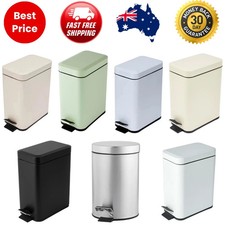 5L Bathroom Rubbish Bin Garbage Dust Waste Trash Toilet Small Slim Lid Pedal Bin Rubbish Bins price
