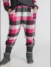 Peter Alexander Women's PJ’s Pink Buffalo Check Leg Warmer Pants & Charcoal Waff Women's Pyjamas price