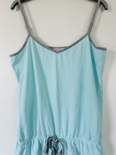 Lovable / Bendon Women’s One Piece Short pyjamas Teal / White Stripes Size:12/M Women's Pyjamas price