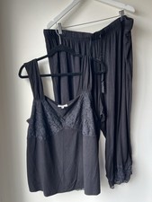 AUTOGRAPH Women’s Black Pyjamas Top & Pants Set Plus Size XL Excellent Women's Pyjamas price