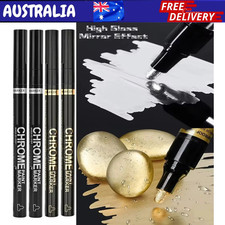 1/5PCS Chrome Mirror Marker Pen Waterproof Paint Gold/Silver 2mm Glass Metal Glass Paint price