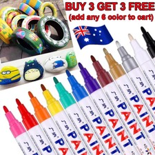 12 Colors Acrylic Paint Pens Fine Art Marker Metal Glass Rock Waterproof AU Glass Paint price