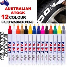 12 Paint Pen Permanent Pens Marker Many Colours For Metal Glass Rubber Car Tyre Glass Paint price