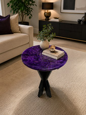 15" Round Amethyst Sofa Center Coffee Table Handmade Living Room Decors Coffee Table price