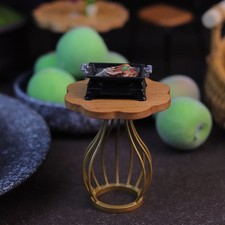 Wooden Mini Tea Table Model Miniature Coffee Table Decor for Doll House Coffee Table price
