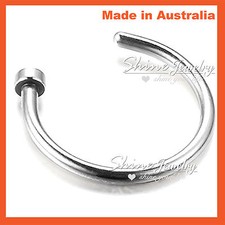 Titanium Surgical Steel Silver Gold Rose Black Nose Stud Ring Hoop Body Piercing Gold & Silver Piercing price