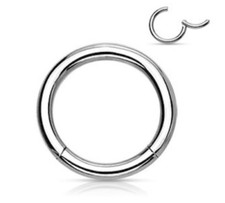 Stainless Steel Hinged Septum Clicker Nose Lip Ear Body Ring Hoop Piercing 1PC Gold & Silver Piercing price