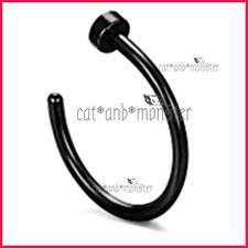 Titanium Surgical Steel Silver Gold Rose Black Nose Stud Ring Hoop Body Piercing Gold & Silver Piercing price