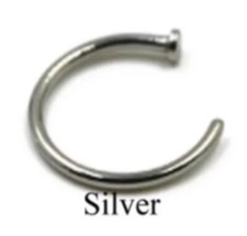 Surgical Steel Nose Stud  Hoop Ring16g 18g 20g Gold Black PVD Body Piercing 1pc Gold & Silver Piercing price
