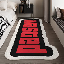 1pc Modern Bold Red "WASTED" Letter Rug Living Room Rug price