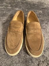 Brunello Cucinelli Loafers Mens Tan Suede Penny Loafer Sneakers - IT 41 / US 8 Men's Casual Shoes price