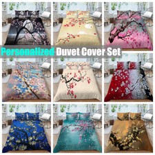 Plum Blossom Flowers Oriental Art Customized Floral Doona Duvet Quilt Cover Set Baby Duvet Cover Set price