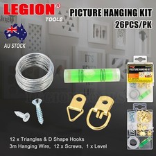 26PCS Picture Hanging Kit Photo Frame Hooks Wall Wire Nails DIY Tools Picture & Photo Frame price