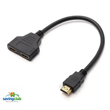 HDMI Splitter 1 In 2 Out Cable Adapter 1080P Dual Display Duplicator HDMI Cable price