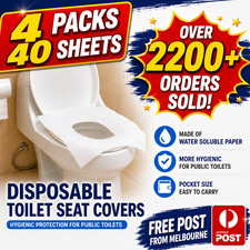 40x Toilet Seat Cover Paper Portable Biodegradable Disposable Sanitary Flushable Toilet Seat price