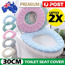 Cover Seat Bathroom Cushion Closestool Toilet Soft Pad Washable Warmer Mat AU Toilet Seat price