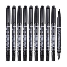 10 Pack Fineliner Dual Nib Water Markers Drawing Art Black Pens Business Pen Set price