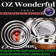 Stainless Steel Deep Mixing Bowl kitchen Outdoor Dining Picnic Camping Bowls Bowl price