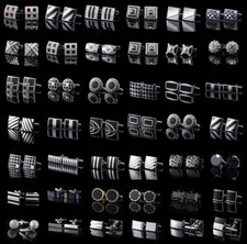 Silver Black Steel Formal Novelty cufflinks Sleeve Button Wedding  cufflink Cuff Links price