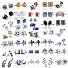 Mens Silver Plated Formal Party Shirt Cufflinks Stainless Novelty Gift Wedding Cuff Links price
