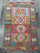 Artisan Handmade Afghan/Turkish Kilim Rug, Aztec Wool Area Rug, Size 125x81 CM Kilim Rug price