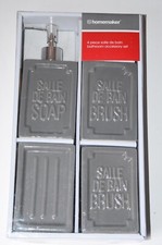 HOMEMAKER Bathroom Accessory Set - 4 Piece Set - BNIB Bathroom Accessory Set price