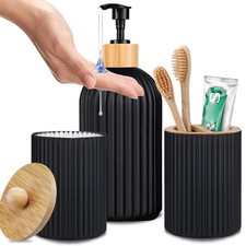Bathroom Accessories Set Soap Dispenser Toothbrush Holder Storage Jar AU Bathroom Accessory Set price