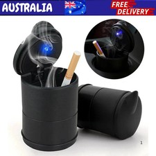 Auto Car Ashtray Ash Holder Cigarette Cup with LED Light Lid Portable Detachable Ashtray price