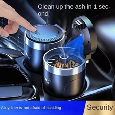 Auto Car Ashtray Ash Holder Cigarette Cup with LED Light Lid Portable Detachable Ashtray price