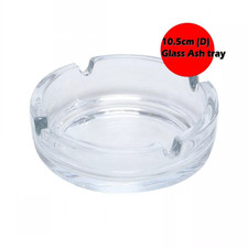 SOLID Durable Round Clear Glass Ashtray Butt Cigarette Tobacco Ash Tray 10.5 cm Ashtray price