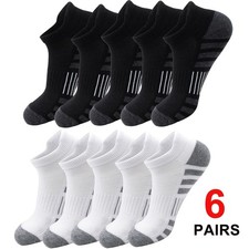 6 Pairs Mens Ankle Running Socks Cushioned Breathable Low Cut Sports Gym Running Ankle Socks price