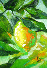 Lemon Original Oil Painting Landscape Wall art Wall Decor Canvas board A5 Oil Painting price