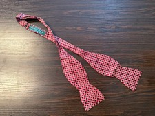 Beau Ties Of Vermont Bow Tie 100% Silk Red Geometric Bow Tie price