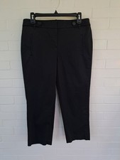Ann Taylor LOFT Women's Capri Pants Size 6 Black Stretch Cotton Mid Rise Women's Capri Trousers price