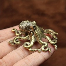 Brass Octopus Animal Figurine Small Statue Table Office Home Decoration Gifts Decorative Figurine price