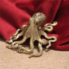 Brass Octopus Figurine Small Statue Home Office Decoration Animal Figurines Decorative Figurine price