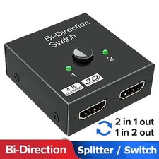 2 in 1 In Out UHD 4K Bi Direction HDMI 2.0 Switch Switcher Splitter Hub HDCP 3D Hub & Switch price