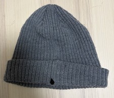 Volcom Mens Ribbed Knit Acrylic Beanie Hat Grey Solid Pattern One Size Men's Beanie price