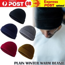 Mens Women Beanie Unisex Plain Winter Ski Thermal Warm Knit Knitted Hat Cap Bulk Men's Beanie price
