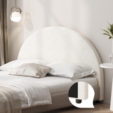 Oikiture Bed Head Double Size Headboard Bedhead Boucle White Headboard price
