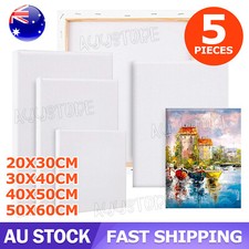 5x Artist Canvas Blank Stretched Canvases Art Large White Range Oil Acrylic Wood Canvas price